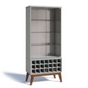 Ver imagem 2 de Cristaleira com Espelho, LED e Adega para 21 Garrafas Classic Retrô Imcal