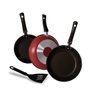 Jogo Kit De Frigideira Antiaderente Conjunto 18/20/22 Vermelho - 4