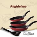 Ver imagem 6 de Jogo Kit De Frigideira Antiaderente Conjunto 18/20/22 Vermelho