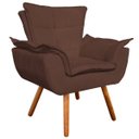 Ver imagem 3 de Kit Sofá Retrô Namoradeira e 02 Poltronas Opala Suede Marrom - D'Rossi