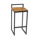 Ver imagem 2 de Conjunto Mesa Bistrô Industrial 1,20m Teca com 4 Banquetas Industrial Taburete