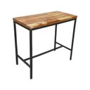 Ver imagem 3 de Conjunto Mesa Bistrô Industrial 1,20m Teca com 4 Banquetas Industrial Taburete