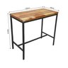 Conjunto Mesa Bistrô Industrial 1,20m Teca com 4 Banquetas Industrial Taburete - 5