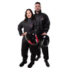 Capa Roupa Chuva Pvc Preta Moto Motoqueiro Forrada Com Gola Pioneira COMBATE GOLA GG - 1