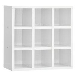 Expositor Nicho Organizador Porta Toalhas Multiuso Clean 40x40cm 9 Lugares Branco - Desk Design - 3