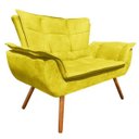 Ver imagem 2 de Kit Sofá Retrô Namoradeira e 02 Poltronas Opala Suede Amarelo - D'Rossi
