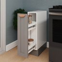 Ver imagem 2 de Balcão Porta Tempero Planejado 20cm sem Tampo Arizona CabeCasa MadeiraOriginals Cinza/Branco