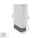Ver imagem 4 de Balcão Porta Tempero Planejado 20cm sem Tampo Arizona CabeCasa MadeiraOriginals Cinza/Branco