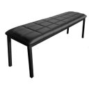 Ver imagem 1 de Puff Banqueta Estofada 138cm Metal Estilo Industrial Assento Corino Preto