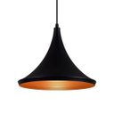 Ver imagem 3 de Pendente Luminária Tom Dixon Chapéu Miami Preto Textura com Cobre - Rei Da Iluminação