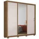 Ver imagem 1 de Guarda Roupa 3 Portas 2 Gavetas Com Pés Quadrado Residence D02 Amendola/Off White - Mpozenato