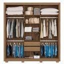 Ver imagem 3 de Guarda Roupa 3 Portas 2 Gavetas Com Pés Quadrado Residence D02 Amendola/Off White - Mpozenato