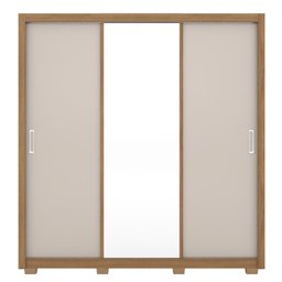 Guarda Roupa 3 Portas 2 Gavetas Com Pés Quadrado Residence D02 Amendola/Off White - Mpozenato - 5