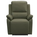Ver imagem 2 de Poltrona do Papai Retrátil Reclinável Elétrica Aniche L06 Couro Verde Musgo - Lyam Decor