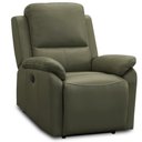 Ver imagem 1 de Poltrona do Papai Retrátil Reclinável Elétrica Aniche L06 Couro Verde Musgo - Lyam Decor