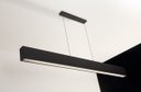 Ver imagem 2 de Luminária Pendente 1 Lâmp. Retangular 65cm Alumínio Preto Arky