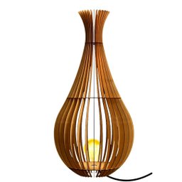 Abajur Grande de Chão GOTAS DE ORVALHO MDF Luminária -:MDF CRU/90x40cm - 1