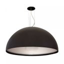 Ver imagem 1 de Luminária Pendente Meia Lua 100cm Redondo Preto Luna