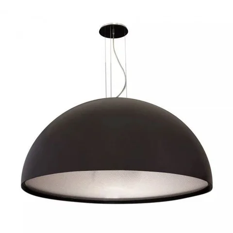 Luminária Pendente Meia Lua 100cm Redondo Preto Luna