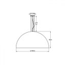 Ver imagem 2 de Luminária Pendente Meia Lua 100cm Redondo Preto Luna