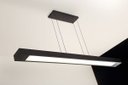 Ver imagem 2 de Luminária Pendente 2 Lâmp. Retangular 125cm Alumínio Preto Arky