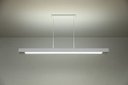 Ver imagem 1 de Luminária Pendente 2 Lâmp. Retangular 125cm Alumínio Branco Arky