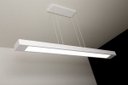 Ver imagem 2 de Luminária Pendente 2 Lâmp. Retangular 125cm Alumínio Branco Arky