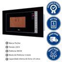Ver imagem 4 de Kit Forno Elétrico 48l + Micro-ondas 25l Fischer Fit Line Embutir Preto 220v