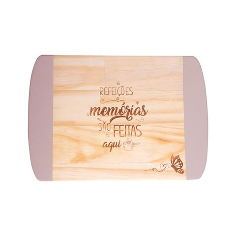 Tabua de Servir Wolff de Madeira Pinus Rosa 35x25x2cm 14071