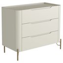 Ver imagem 1 de Cômoda para Quarto Closet Orgânica 3 Gavetas Pés Industrial Dourado Bliss I03 Luna - Lyam Decor