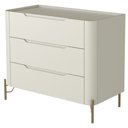 Ver imagem 4 de Cômoda para Quarto Closet Orgânica 3 Gavetas Pés Industrial Dourado Bliss I03 Luna - Lyam Decor