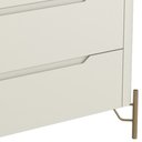 Ver imagem 5 de Cômoda para Quarto Closet Orgânica 3 Gavetas Pés Industrial Dourado Bliss I03 Luna - Lyam Decor
