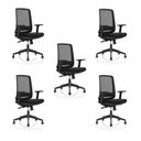 Ver imagem 1 de Kit 5 Cadeiras de Escritório Ergonômicas Diretor Confortáveis Reclináveis Netflex