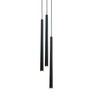 Pendente Tubo Triplo Preto 50cm para 3 Lâmpadas G9 - 1
