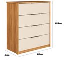 Ver imagem 4 de Cômoda para Quarto Alina 4 Gavetas MDF/MDP Puxadores Metal Cinamomo-Off White
