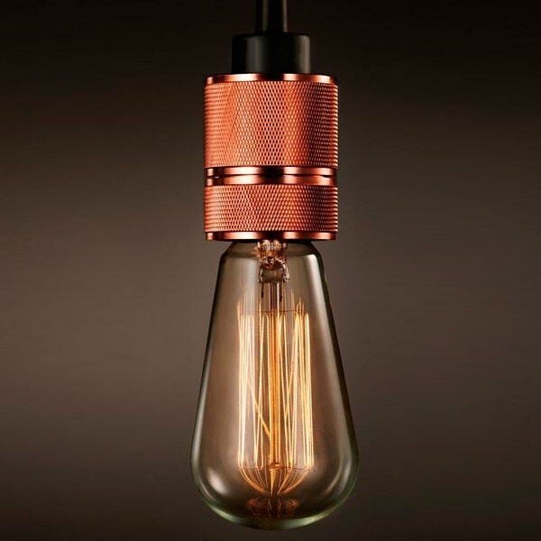 Pendente Retro Industrial Soquete Rosegold Loft Luminária Vintage Lustre Design Edison LM1654 - 2