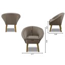 Ver imagem 2 de Poltrona Para Sala Decorativa Milena Veludo Cappuccino Adonai Estofados