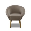 Ver imagem 3 de Poltrona Para Sala Decorativa Milena Veludo Cappuccino Adonai Estofados