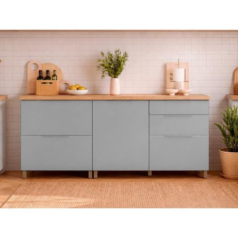 Módulo Cozinha Nesher Marquesa 2 Portas 4GAVS Marquesa Nature/Verde Nesher