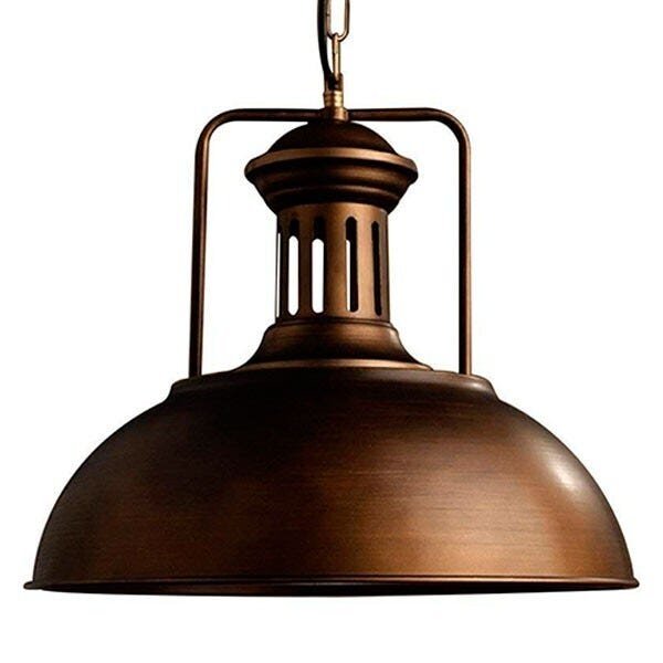 Pendente Retro Industrial Ouro Velho Loft Luminária Vintage Lustre Design Edison LM1644 - 1