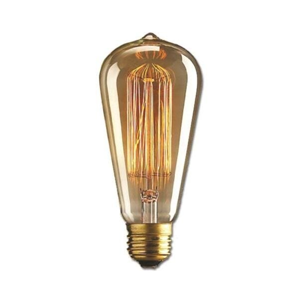 Lâmpada Filamento de Carbono 40w 220v E27 St64 Retrô Kit 16 - 2