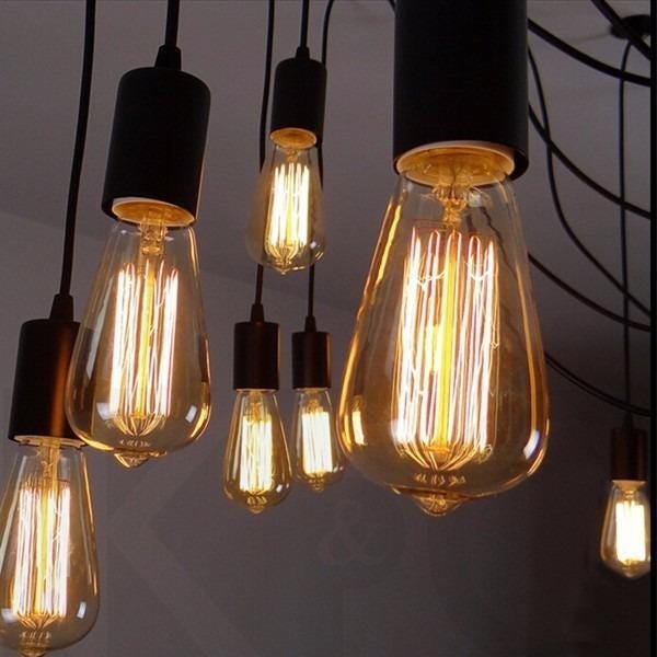 Lâmpada Filamento de Carbono 40w 220v E27 St64 Retrô Kit 16 - 3