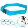 Argolas Obstaculos de Agilidade Hexagonal Training Ring Azul Turquesa 6 Unidades liveup - 4