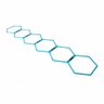 Argolas Obstaculos de Agilidade Hexagonal Training Ring Azul Turquesa 6 Unidades liveup - 1