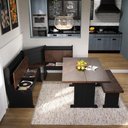 Ver imagem 4 de Conjunto de Bancos com Mesa em Madeira Maciça Preto