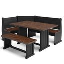 Ver imagem 1 de Conjunto de Bancos com Mesa em Madeira Maciça Preto