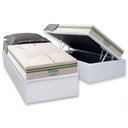 Ver imagem 1 de Conjunto Box Baú Solteiro: Colchão Espuma Paropas Molas Ensacadas Coliseu + Base Crc Suede White (