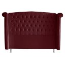 Ver imagem 2 de Cabeceira de Cama Box Toquio Casal Queen 160 Cm Suede Bordo do Lar Móveis e Decoração