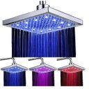Ver imagem 2 de Ducha Chuveiro Quadrado Slim Led + Braço 40 Cm + Chuveirinho