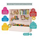 Ver imagem 4 de Organizador Infantil Encanto para Brinquedos em MDF Nichos Rosê